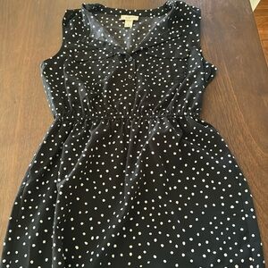 Loft Outlet Black and White Polka Dot Dress Small 4/6